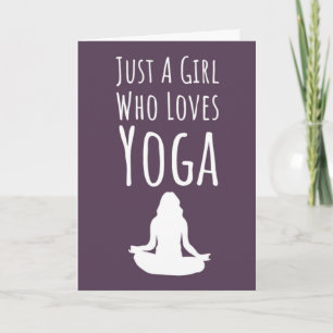 Cool Pink Yoga Cards For Girls For Her 