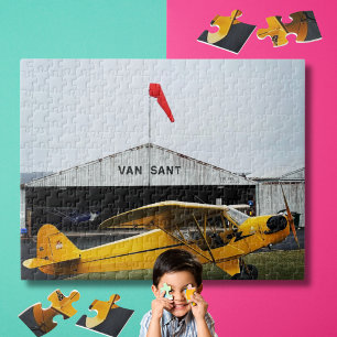 Cool Piper Cub Aeroplane Photo Family Night Custom Jigsaw Puzzle