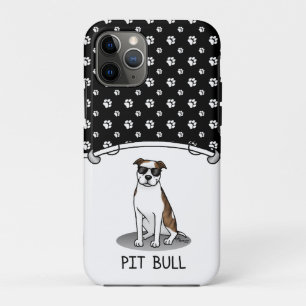 Cool Pit Bull and Sunglasses (lt brindle white 3) iPhone 11 Pro Case