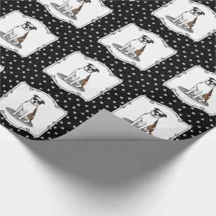 Cool Pit Bull and Sunglasses (lt brindle white 3) Wrapping Paper