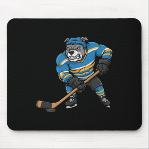 Cool Pitbull Hockey Player Dog Sport Design  Mouse Mat