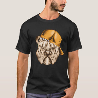 Cool Pitbull in a Cap  T-Shirt