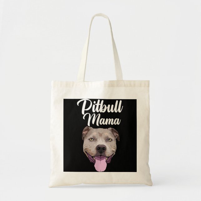 Cool Pitbull Mum For Women Mama Pitbull Owner Dog  Tote Bag (Front)