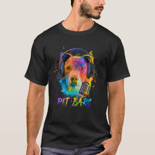 Cool Pitbull Rapper Dog Music Fans T-Shirt