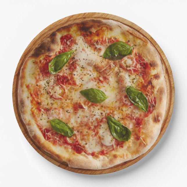 Cool Pizza Party Stuff Paper Plate (Front)