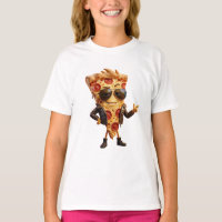 Cool Pizza Slice Mascot in Leather Jacket Art