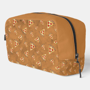 Cool pizza slices vintage brown pattern dopp kit