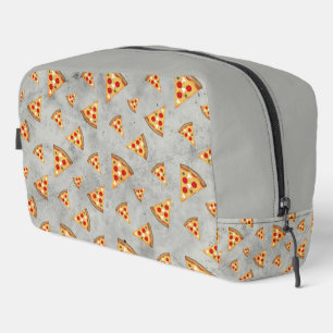 Cool pizza slices vintage light grey pattern dopp kit