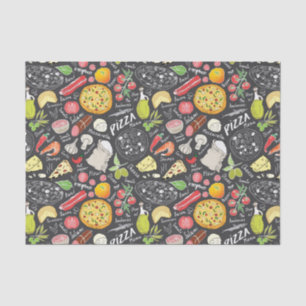 cool pizza tiled party pattern  tissue paper