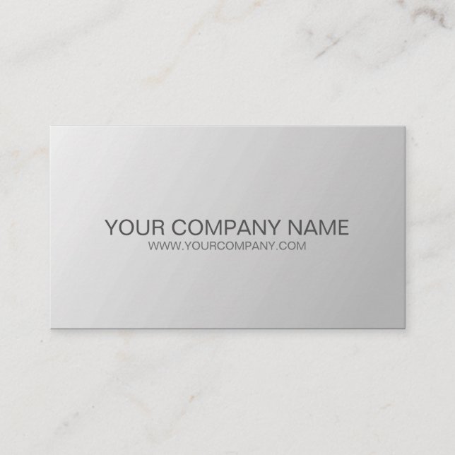 Cool Plain Grey Modern Business Card (Front)