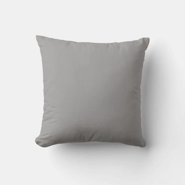 Cool Plain Grey Solid Color Cushion (Front)