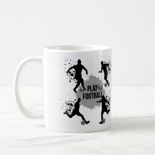 Cool Play Football Silhouettes Coffee Mug