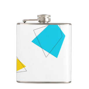 Cool, playful, modern, trendy, urban pattern art hip flask