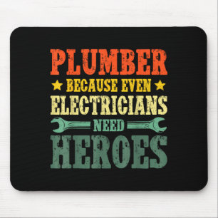 Cool Plumber Costume For Men Women Plumbing Tool P Mouse Mat