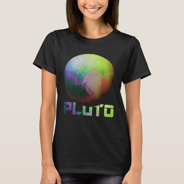 Cool Pluto Dwarf Planet Kuiper Belt Astronomy T-Shirt (Front)