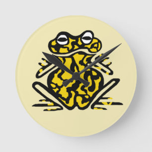 Cool poisonous Corroboree FROG -  Round Clock