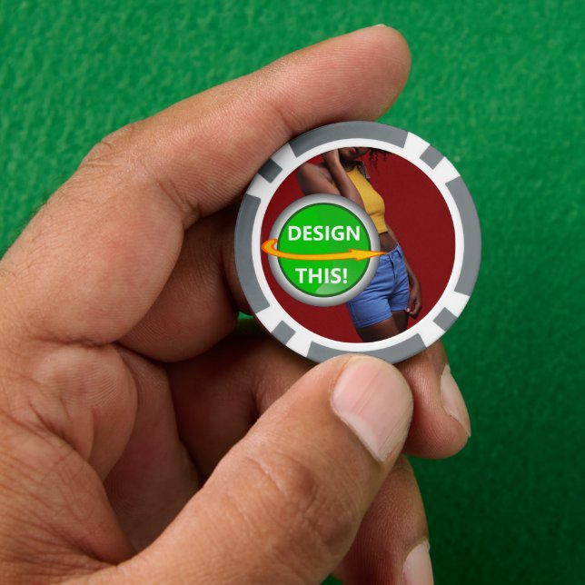 COOL! Poker Chips - Grey- Custom (Hand)