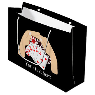 cool poker night add text casino large gift bag