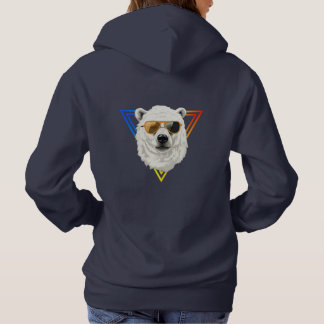 Cool Polar Bear with Sunglasses Hoodie