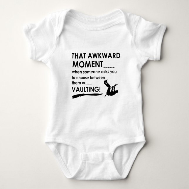 Cool pole vault  designs baby bodysuit (Front)