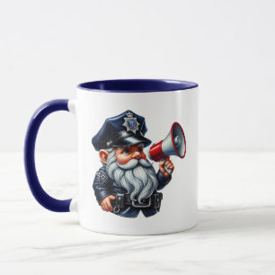 Cool police gnome add monogram  mug