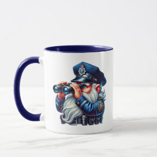 Cool police gnome add monogram  mug