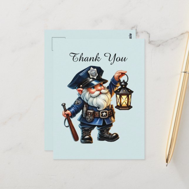 Cool Police thank you  Postcard (Front/Back In Situ)