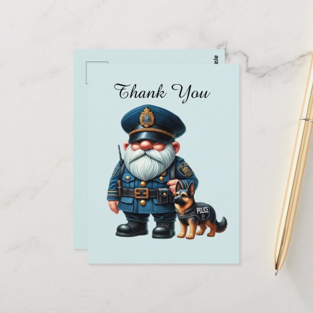 Cool Police thank you  Postcard (Front/Back In Situ)