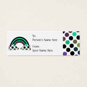 Cool Polka Dot Rainbow Gift Tag