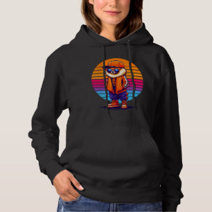 Cool Pomeranian Dog Modern Urban Style Sunset Retr Hoodie