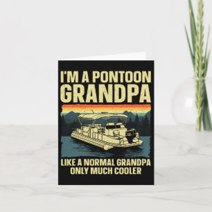 Cool Pontoon Boat Art For Grandpa Men Boating Pont Card