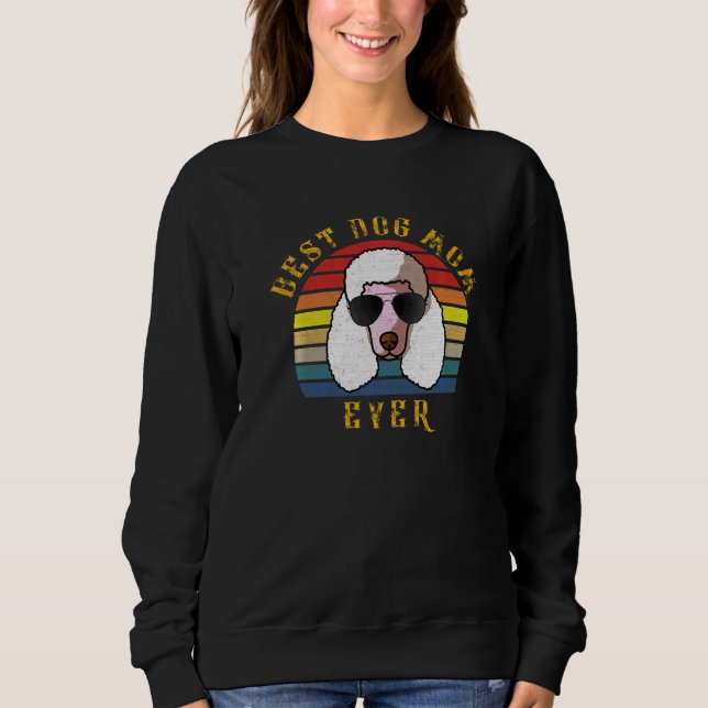 Cool Poodle Dog Mum  Dog Christmas Sweatshirt (Front)