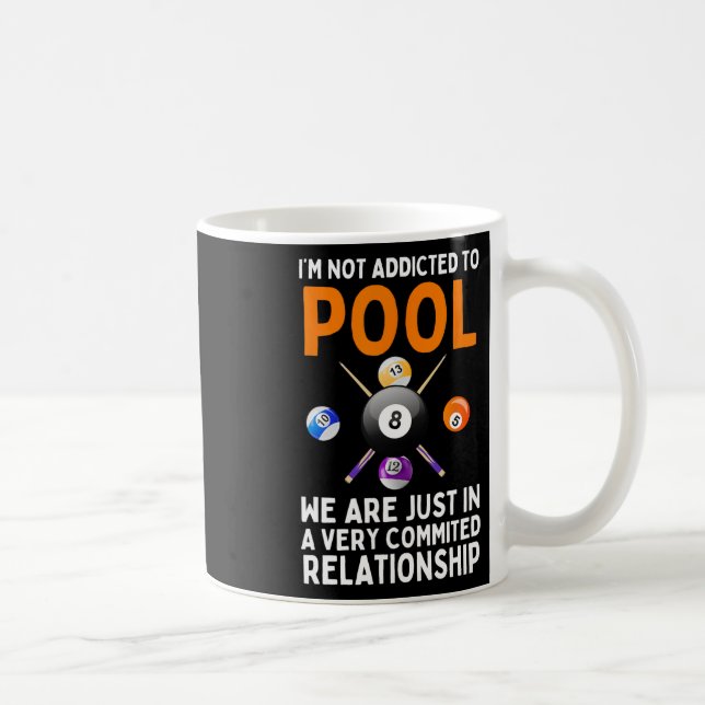Cool Pool Art For Men Women Boys Billiard 8 Ball P Coffee Mug (Right)
