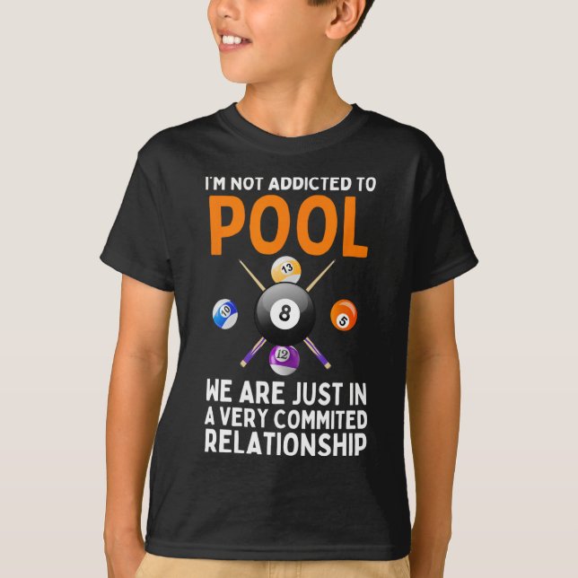 Cool Pool Art For Men Women Boys Billiard 8 Ball P T-Shirt (Front)