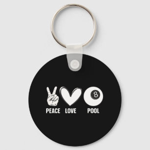 Cool Pool Design For Men Women Billiards 8 Ball Po Key Ring