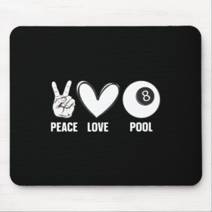 Cool Pool Design For Men Women Billiards 8 Ball Po Mouse Mat