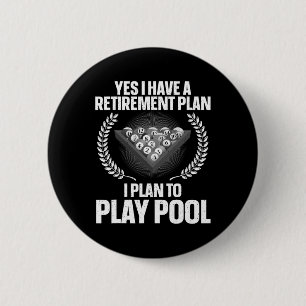 Cool Pool Design For Men Women Billiards Lover Poo 6 Cm Round Badge