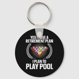 Cool Pool Design For Men Women Billiards Lover Poo Key Ring