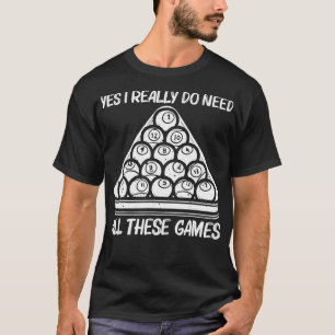 Cool Pool Design For Men Women Pool Player Billiar T-Shirt