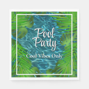 Cool Pool Party palm leaves  Napkin