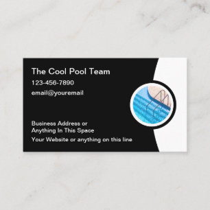 Cool Pool Service Business Cards Design Template