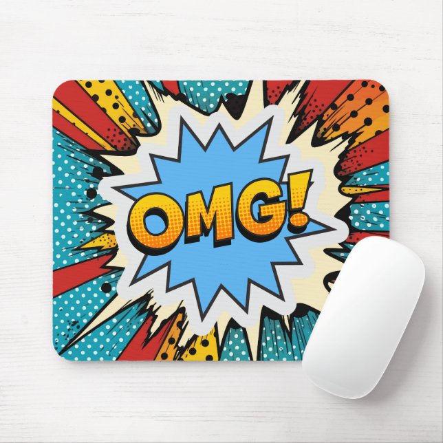 Cool pop art colourful Contemporary modern graffit Mouse Mat (With Mouse)
