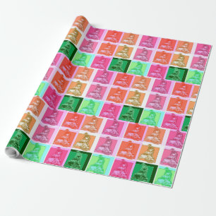 Cool Pop Art Snowmobiler Wrapping Paper