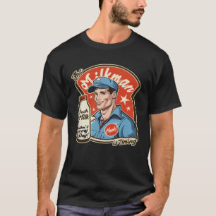 Cool pop poster style 1950s the milkman is coming T-Shirt