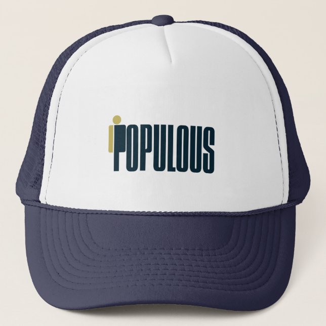 Cool Populous Cryptocurrency Coin Sign Trucker Hat (Front)