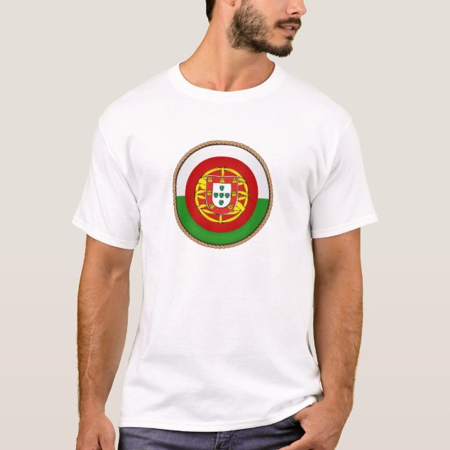 Cool Portugal Flag Seal T-Shirt (Front)