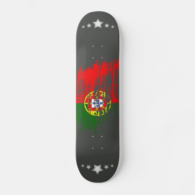 Cool Portuguese flag design Skateboard (Front)