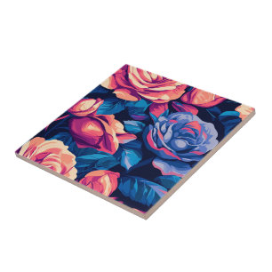 Cool Portuguese Rose Ceramic Tiles For Home Decor
