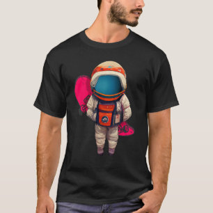 Cool Pose Astronaut With Skateboard T-Shirt