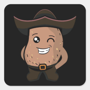 Cool Potato Square Sticker